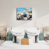 Bright Daisy Wall Art - Paint by Numbers,hanging on bedroom