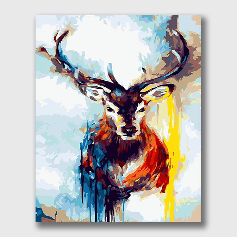 captivating deer antler art - paint by numbers