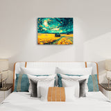 Flower Fields Under the Starry Night,hanging on bedroom