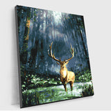 Forest deer canvas painting-paint by numbers