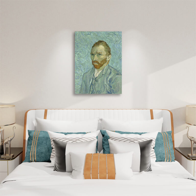 Last Self-Portrait - Van Gogh Self Portraits - Paint by Numbers,hanging on bedroom