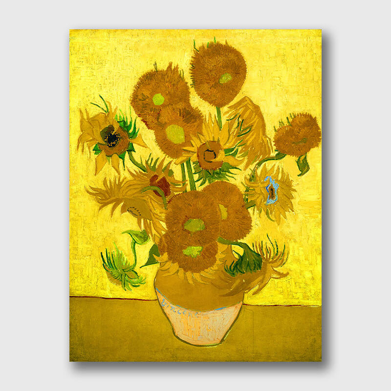 Van Gogh's Vase with Fifteen Sunflowers - Paint by Numbers