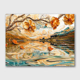 Abstract Lotus Pond Painting