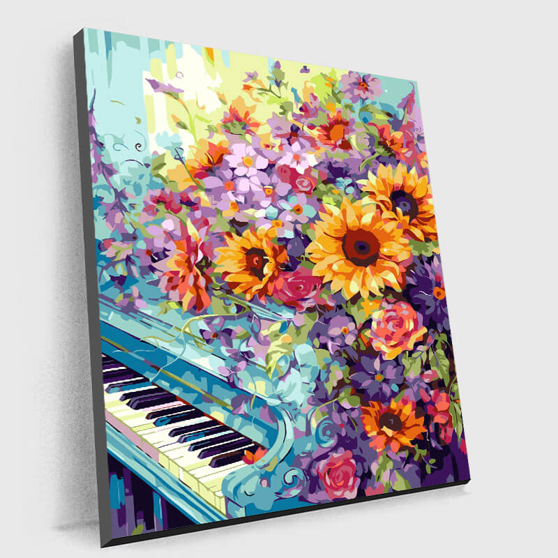 Flowers on the Piano - Paint by Numbers