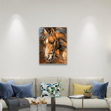 Horse Head Painting - Paint by Numbers,hanging on living room