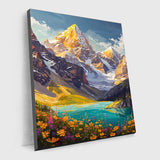 Mountain Lake Painting - Paint by Numbers