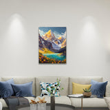 Mountain Lake Painting,hanging on living room