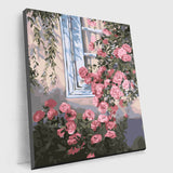 Pink Rose Art - Paint by Numbers