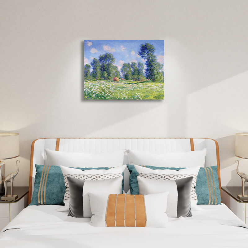 Spring Effect at Giverny by Monet - Spring Paintings - Paint by Numbers,hanging on bedroom