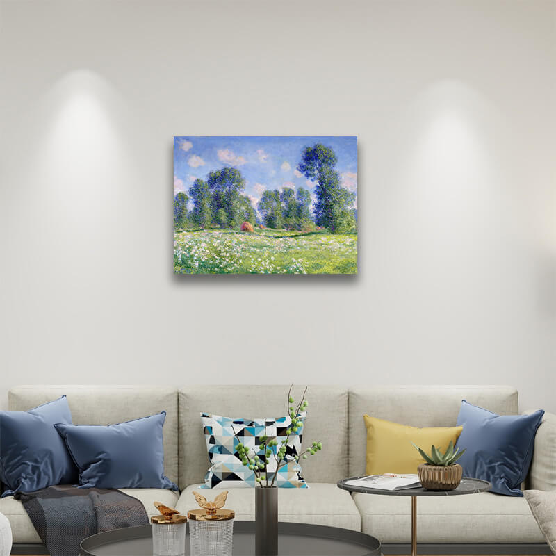 Spring Effect at Giverny by Monet - Spring Paintings - Paint by Numbers,hanging on living room