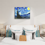 Star Art - The Starry Night by Van Gogh - Paint by Numbers,hanging on bedroom
