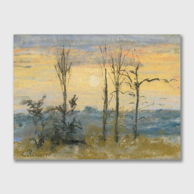 Sunset by Camille Pissarro