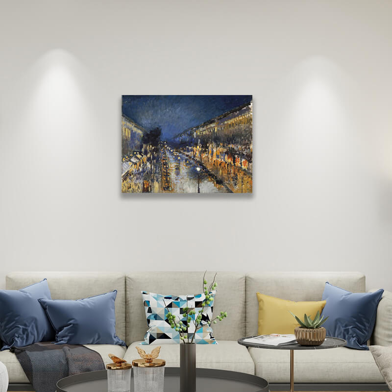 The Boulevard Montmartre at Night,hanging on living room