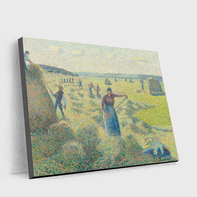 The Harvest of Hay in Eragny by Camille Pissarro