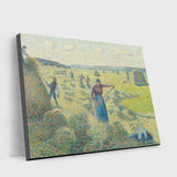 The Harvest of Hay in Eragny by Camille Pissarro