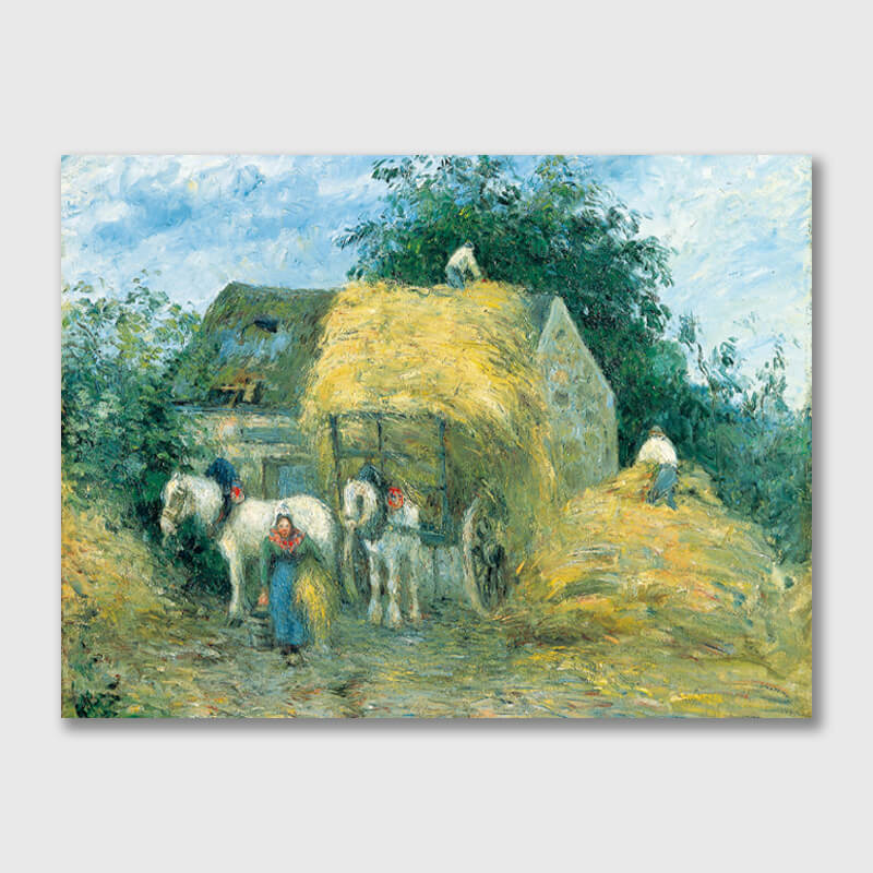 The Hay Cart, Montfoucault by Camille Pissarro