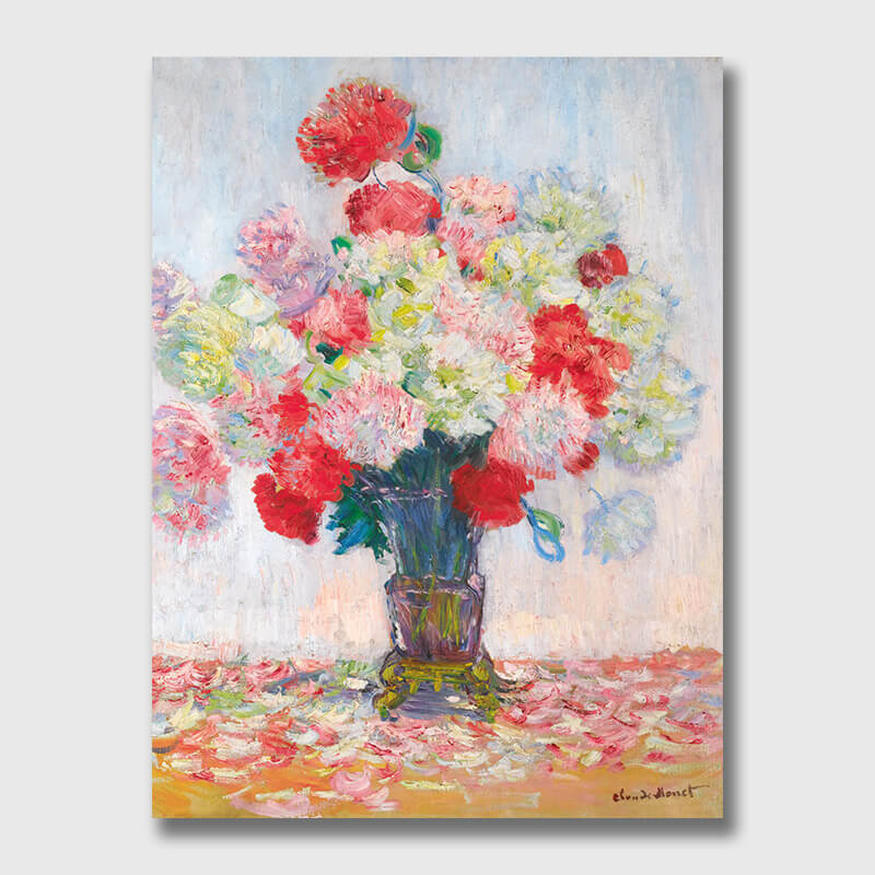 Vase of Peonies - Monet Peonies Painting - Paint by Numbers