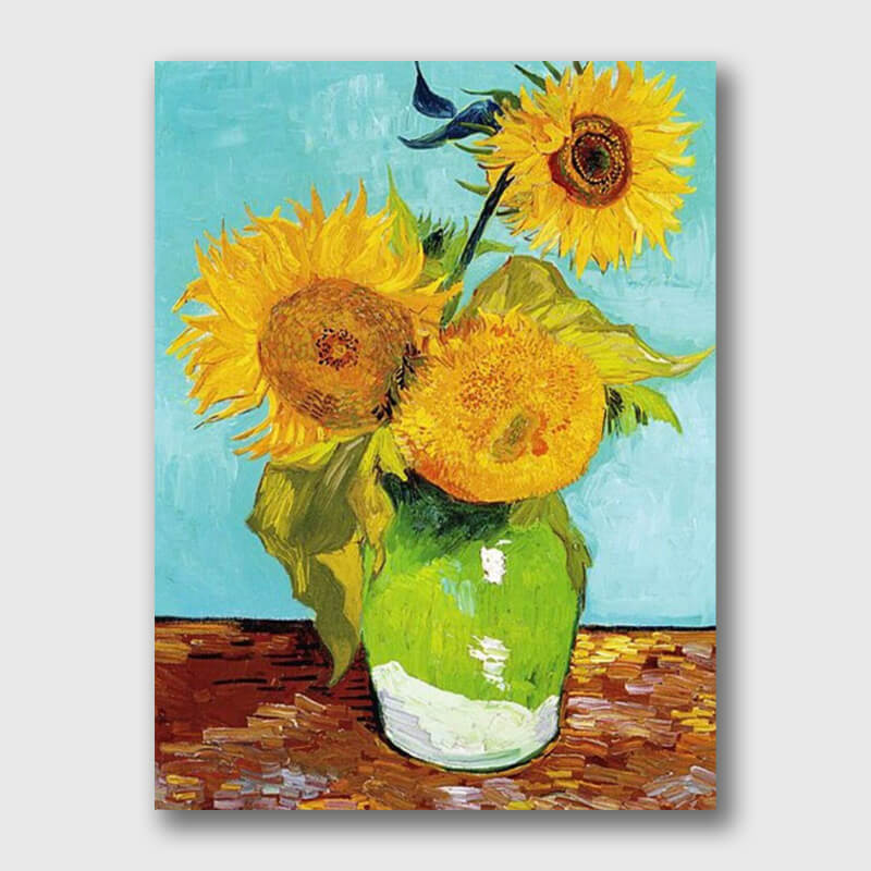 Vase with Three Sunflowers by Van Gogh