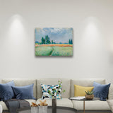 Wheatfield by Monet - Wheat Field Art - Paint by Numbers,hanging on living room
