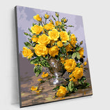 Yellow Rose Art - Paint by Numbers